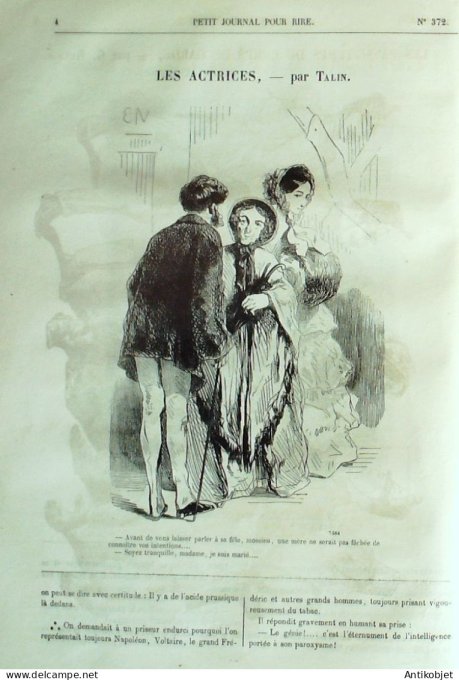 Petit journal pour Rire 1862 # 372 Les Passe-temps du Corps de Garde Randon