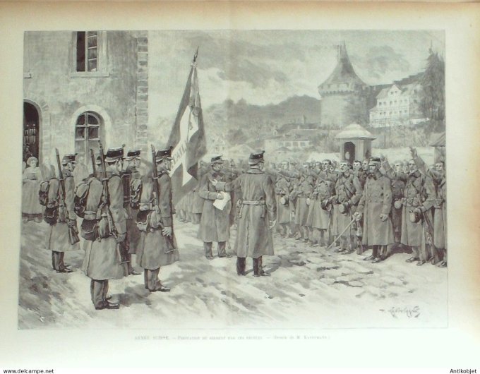 Le Monde illustré 1899 n°2190 Suisse Armée Singapore Vietnam Saigon Alger reine Ranavalo