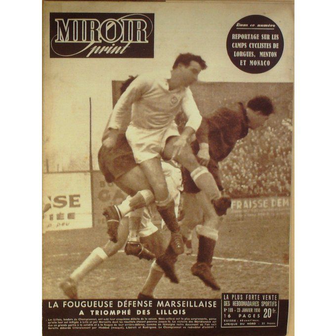 Miroir Sprint 1950 #  189 23 Jan Oreiller Couttet Weidin Monaco Ladoumegue Mimoun