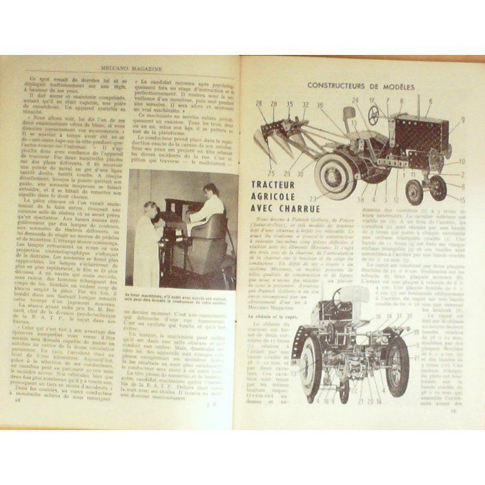 MECCANO Mag-HYDRAVION-GAZOMETRE-TRACTEUR-DJINN-BROOKHAVEN-1955