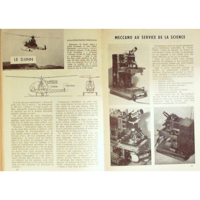 Meccano Mag Hydravion Gazometre Tracteur Djinn Brookhaven 1955