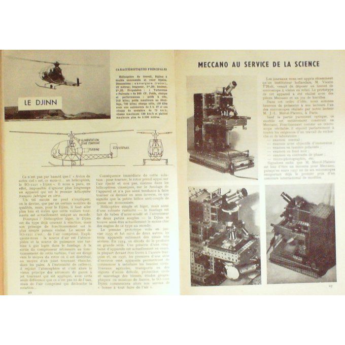 MECCANO Mag-HYDRAVION-GAZOMETRE-TRACTEUR-DJINN-BROOKHAVEN-1955