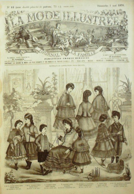 Journal Mode illustrée 1870 # 18 Manteaux & confections enfants