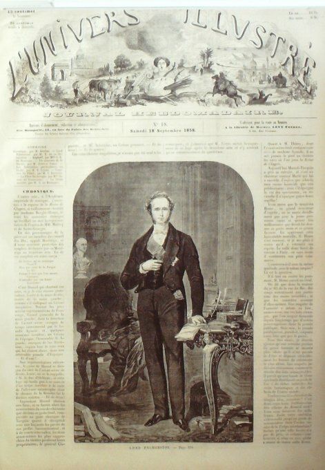 L'Univers illustré 1858 #  18 Chine Canton temple Factoreries Lors Palmerston 