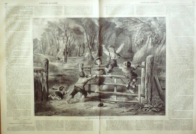 L'Univers illustré 1858 #  18 Chine Canton temple Factoreries Lors Palmerston 