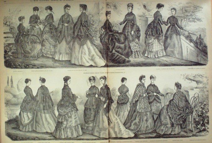 Journal Mode illustrée 1869 # 18 Mantelet & fichu enfants