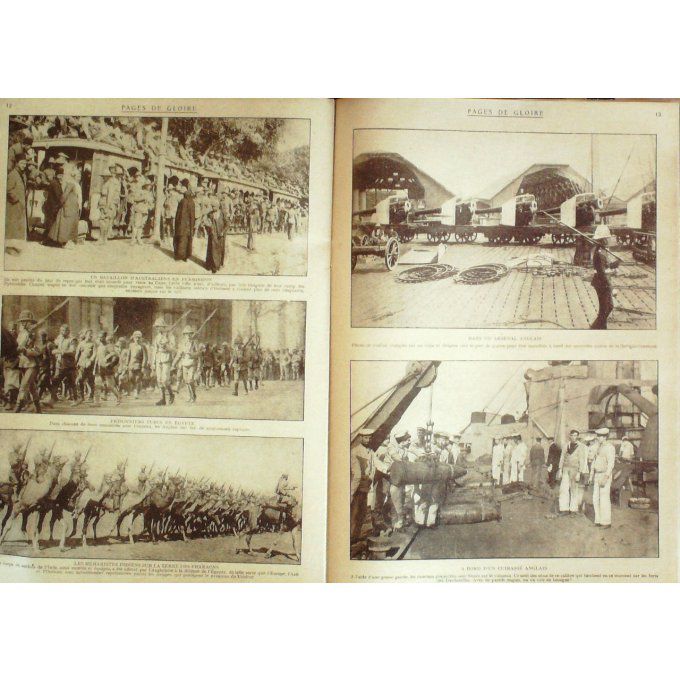 Pages de gloire 1915 n°18 ALBERT CARPATHES HELIGOLAND EGYPTE