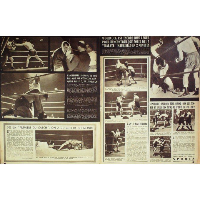 Miroir Sprint 1946 n° 18 24/09 ST ETIENNE JALABERT KRAMER V ALMY WOODCOCK LESNEVITCH