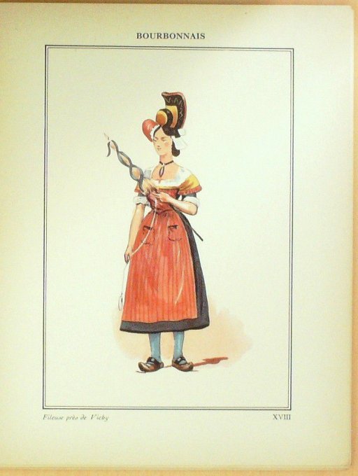 Auvergne-Rhône-Alpes Bourdonnais Vichy Fileuse 1920