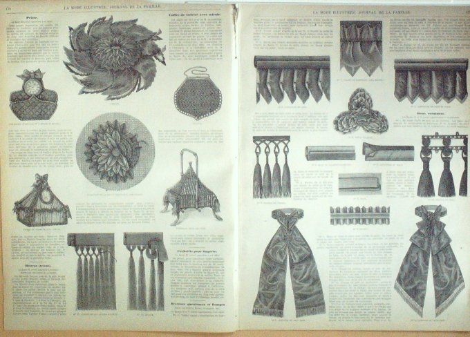 Journal Mode illustrée 1869 # 18 Mantelet & fichu enfants