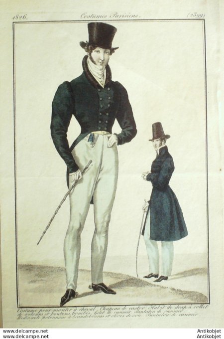 Costume Parisien 1826 # 2399 Redingote polonnaise homme