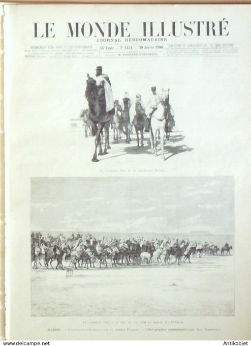 Le Monde illustré 1900 n°2234 Algérie In-Salah Afrique-Sud Modder-River Colesberg Maggersfontein