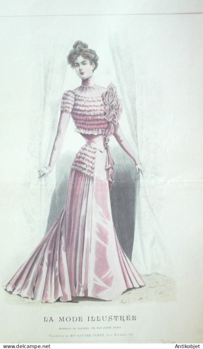 Gravure Mode illustree 1900 #  3 (Old Fashion plate) RARE