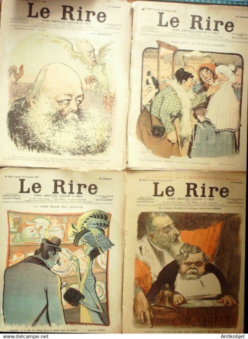 Le Rire 1899 lot 4 revues Metivet Cappiello Leandre Fau Fertom Faivre