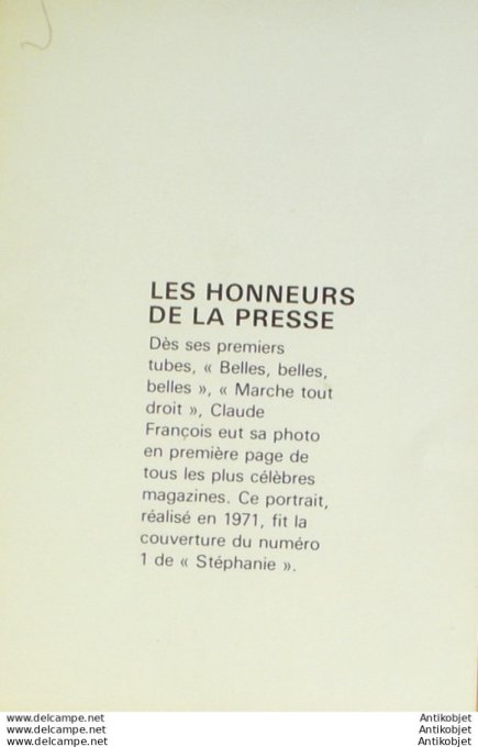 Francois Claude (Photo Imprimée Presse) 1970
