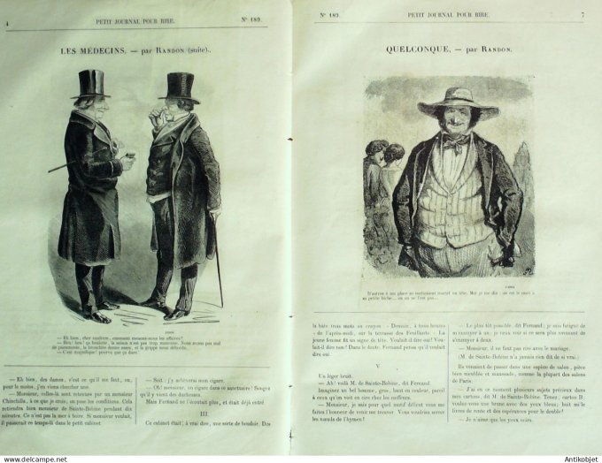 Petit journal pour Rire 1859 # 189 Les Medecins Randon