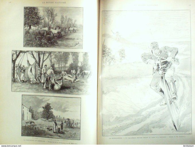 Le Monde illustré 1887 n°1590 Carcassonne (11) Toulouse Mas Sainte Stes-Puelles (31) Fours taupinièr