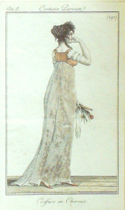 Costume Parisien 1799 an 8 #191 (eau forte) Coiffure en cheveux
