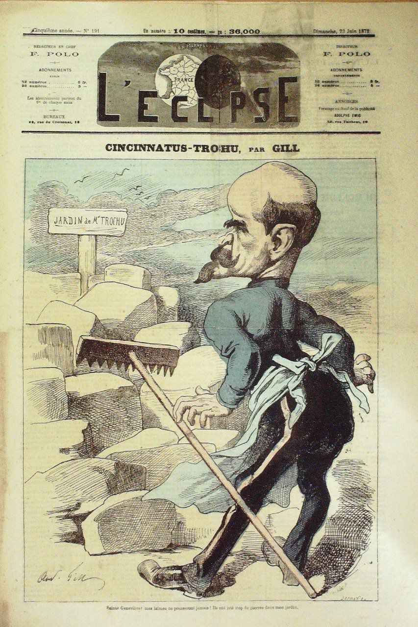 L'Eclipse 1872 n°191 CINCINNATUS TROHU André GILL