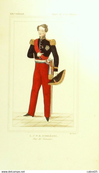 D'Orleans L.C.P.R. Duc De Nemours 19ème 1852