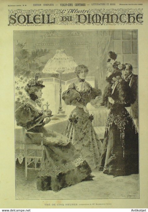 Soleil du Dimanche 1895 n° 8 Mounet Sully Augusta Hilmès Paquebot l'ELbe