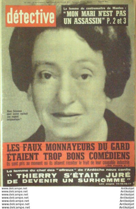 Détective 1966 # 1057 Arpajon Mouthiers/Boeme Nielles-Les-Ardres St-Julien-Genevois Opium