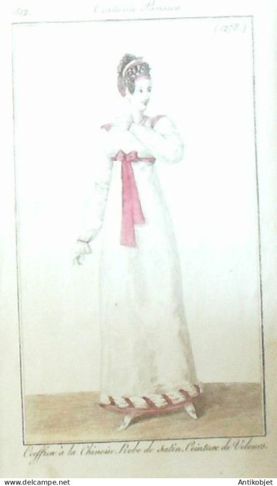 Costume Parisien 1812 # 1278 Robe de satin