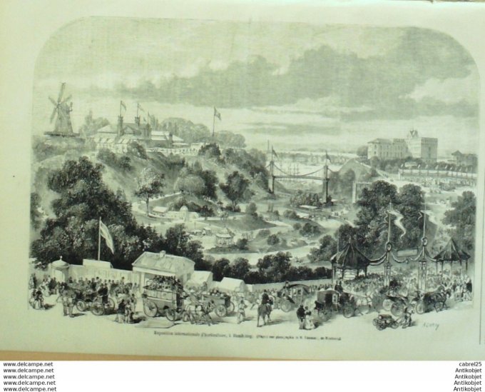 Le Monde illustré 1869 n°647 Lyon (69) Allemagne Hambourg Angleterre Londres Toulon (83) Pays Bas Am