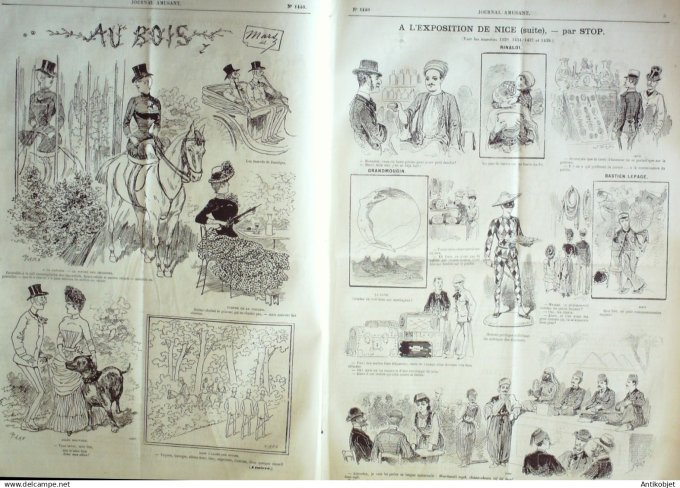 Le Journal Amusant 1884 # 1440 Exposition de Nice par Stop
