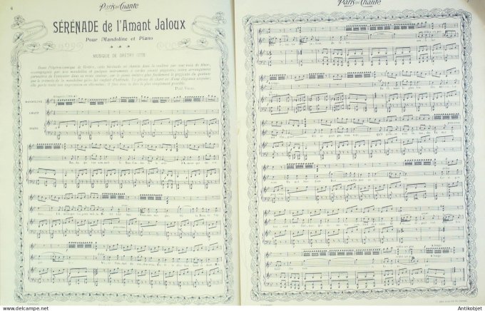 Paris qui chante 1904 n° 59 Gaudet Bérard Fleuron Jacquet Alice de Tender