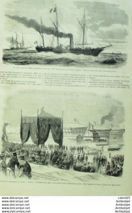 Le Monde illustré 1869 n°647 Lyon (69) Allemagne Hambourg Angleterre Londres Toulon (83) Pays Bas Am