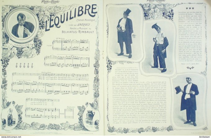 Paris qui chante 1904 n° 59 Gaudet Bérard Fleuron Jacquet Alice de Tender
