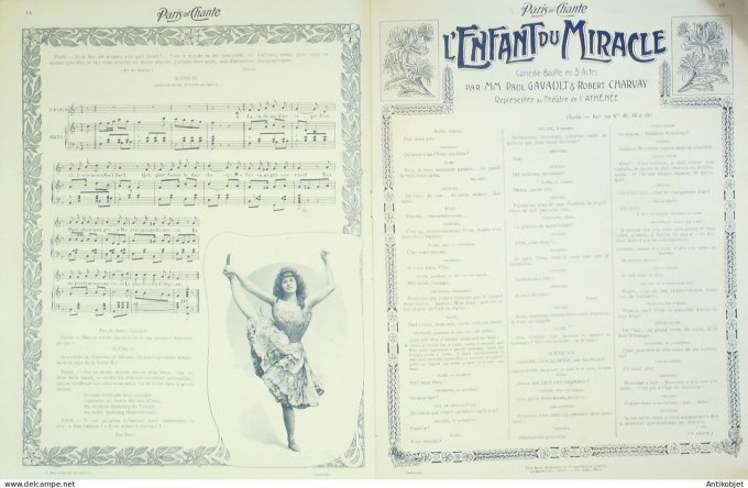 Paris qui chante 1904 #59 Gaudet Bérard Fleuron Jacquet Alice de Tender