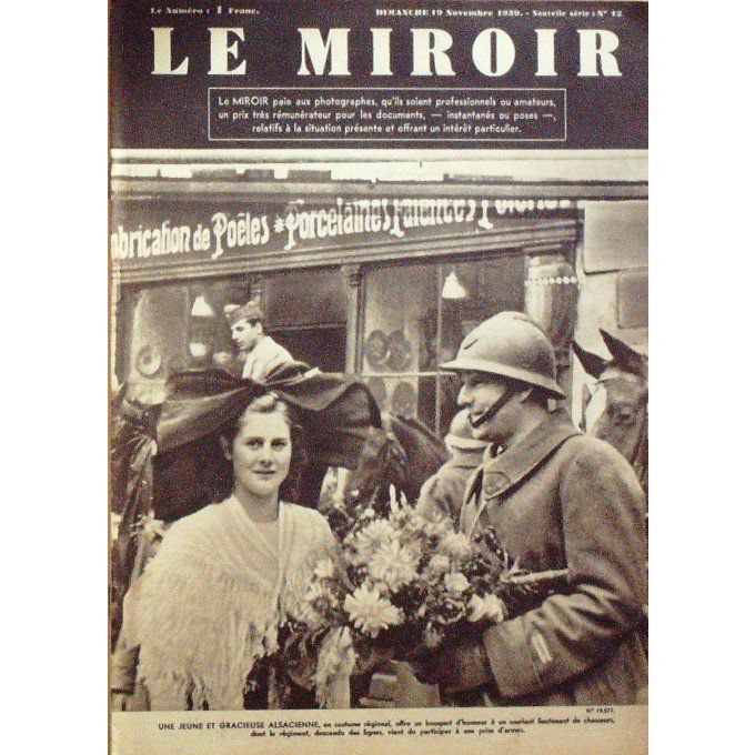 Le Miroir 1939 n° 12 ROI LEOPOLD III DUCE MUSSOLINI GAMELIN MAIRE CRESPIN