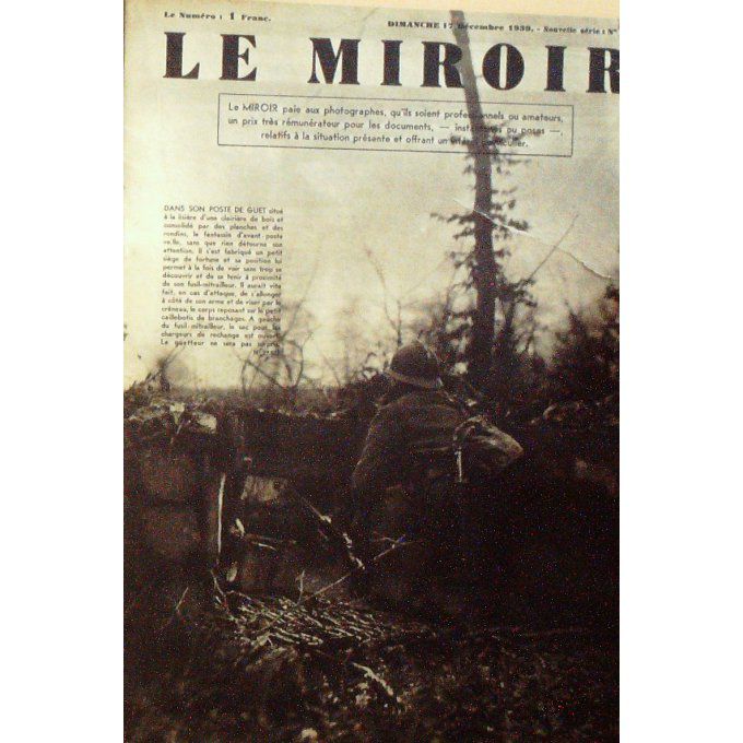 Le Miroir 1939 n° 16 HELSINSKI CANON 105 DEMOCRATIE ALLIEE SARREGUEMINES