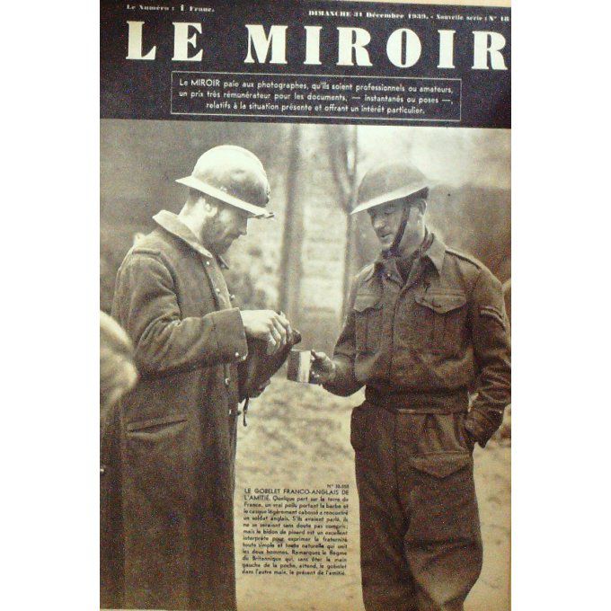 Le Miroir 1939 n° 18 FINLANDE BOMBARDEE NOEL GUITOUNE,CAGNA,GOURBI,SAPE