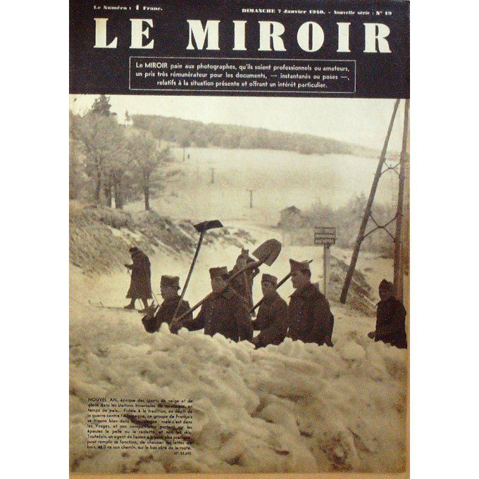 Le Miroir 1940 n° 19 VOSGES HYDRAVIONS VACHER PERMISSIONNAIRES