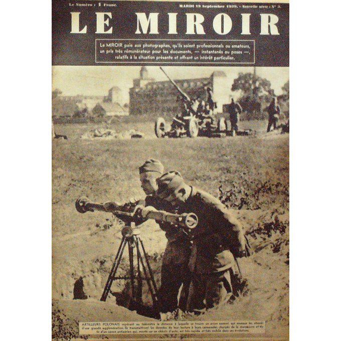 Le Miroir 1939 n° 03 LE DUNKERQUE, U33 MONTMARTRE GOERING LZ I30 KIEPURA