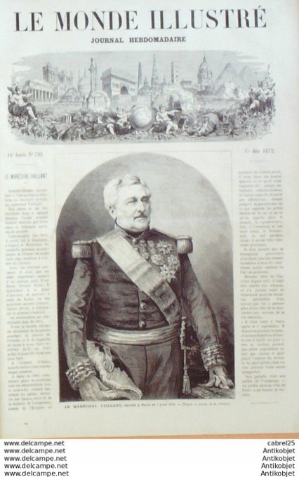 Le Monde illustré 1872 n°792 Argentine Cordoba Suisse Geneve Espagne Bilbao Onate Maréchal Vaillant