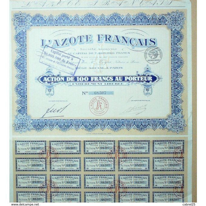 L'AZOTE FRANCAIS-ACTION-100 FR-1928