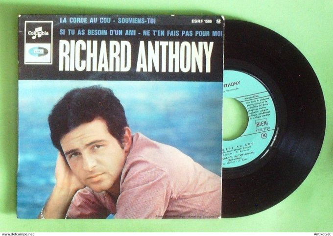 Anthony Richard 45T EP La corde au cou (languette) 1964
