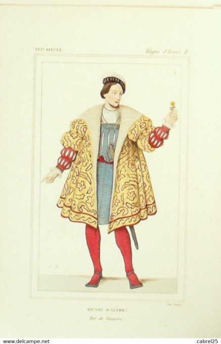 D'Albret Henri Roi De Navarre 16ème 1852
