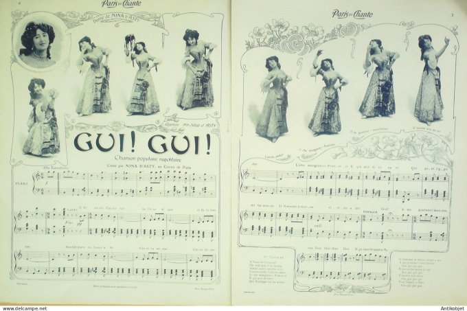 Paris qui chante 1903 # 7 Gillardi Nina d'Asty Jules Moy Lapaire Galipaux