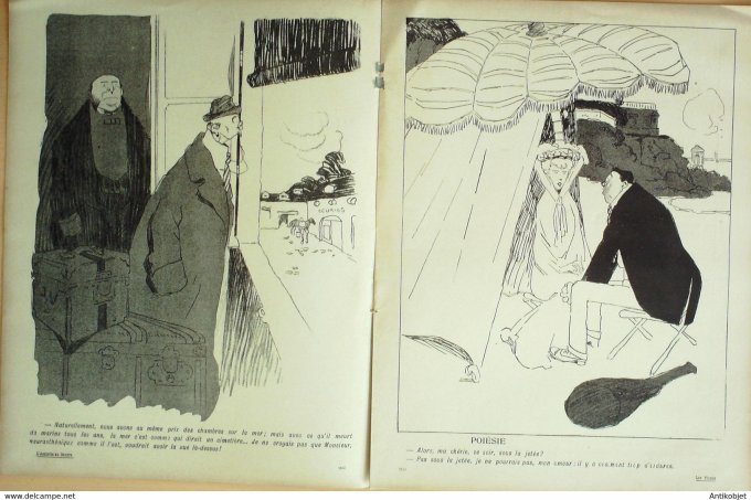 L'Assiette au beurre 1906 # 282 Les plages Villemot Jean