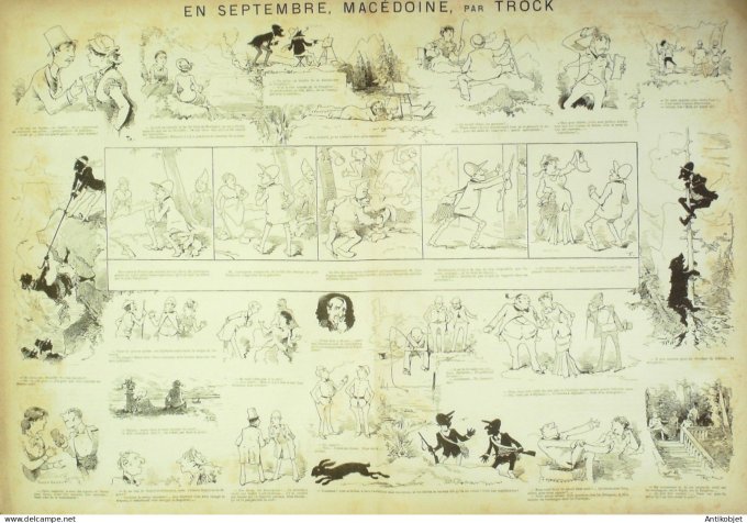 La Caricature 1881 #  89 Septembre Macédoine Trock Barret Loys Balivernes draner