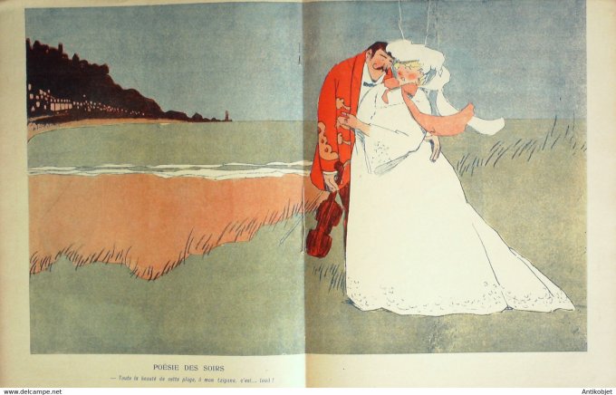 L'Assiette au beurre 1906 # 282 Les plages Villemot Jean