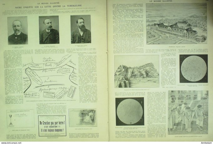 Le Monde illustré 1901 n°2319 Reims Béthény (51) Tuberculose Russie Souverains