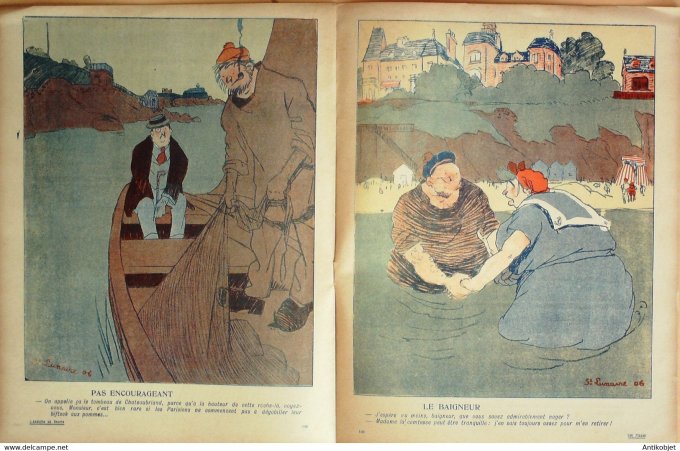 L'Assiette au beurre 1906 # 282 Les plages Villemot Jean