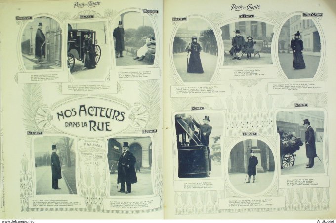 Paris qui chante 1903 n°  7 Gillardi Nina d'Asty Jules Moy Lapaire Galipaux