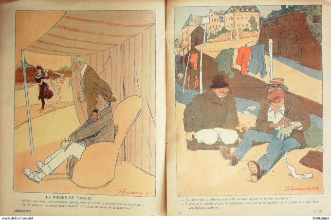 L'Assiette au beurre 1906 # 282 Les plages Villemot Jean